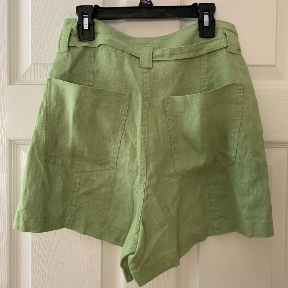 Madewell green linen shorts sz 00 - Picture 2 of 8